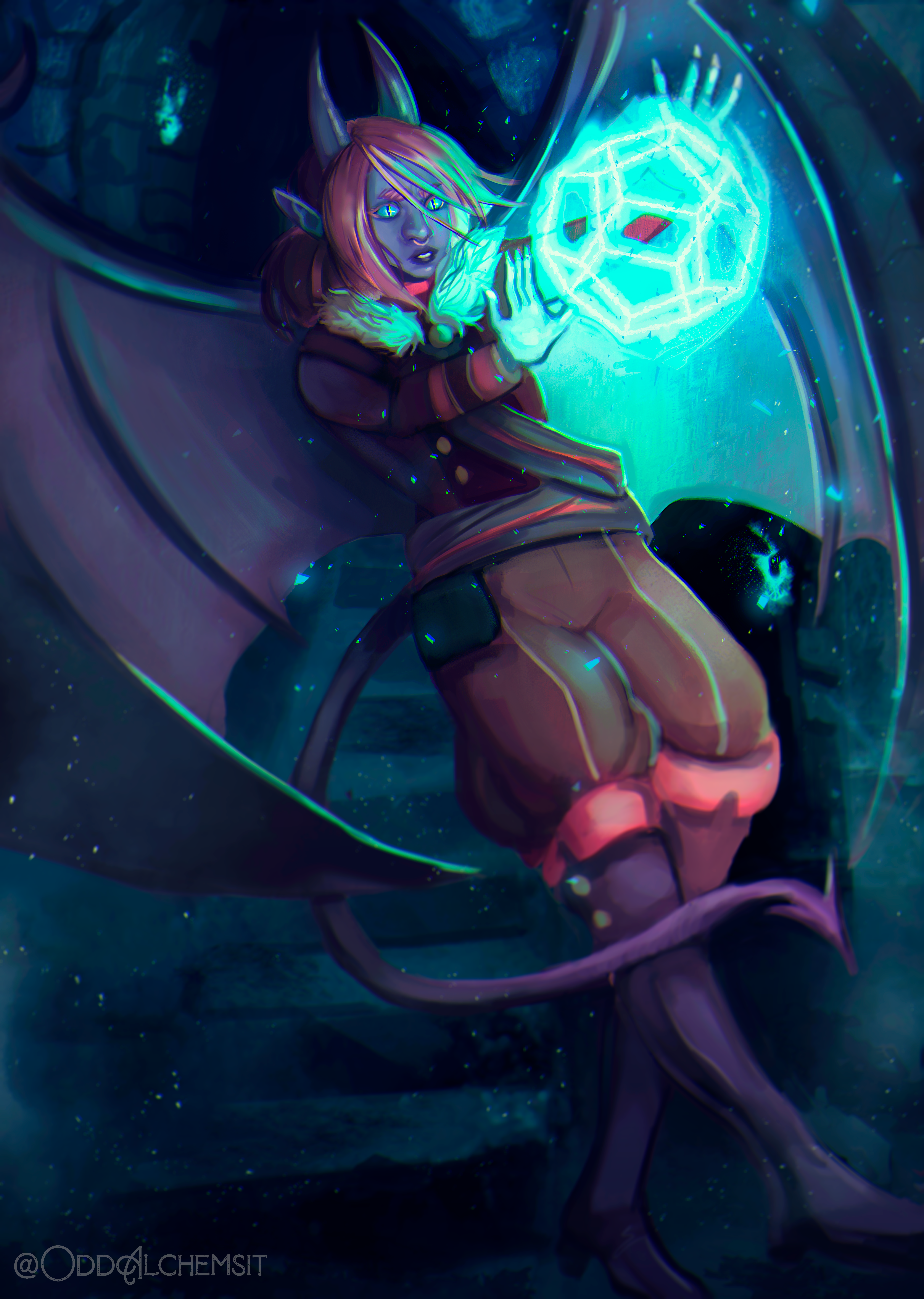 Tiefling Warlock - Commission